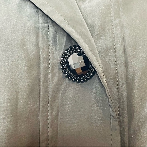 Betsey Johnson Black Fur Lined Cape Coat- Size Medium- Missing Belt - Picture 3 of 11